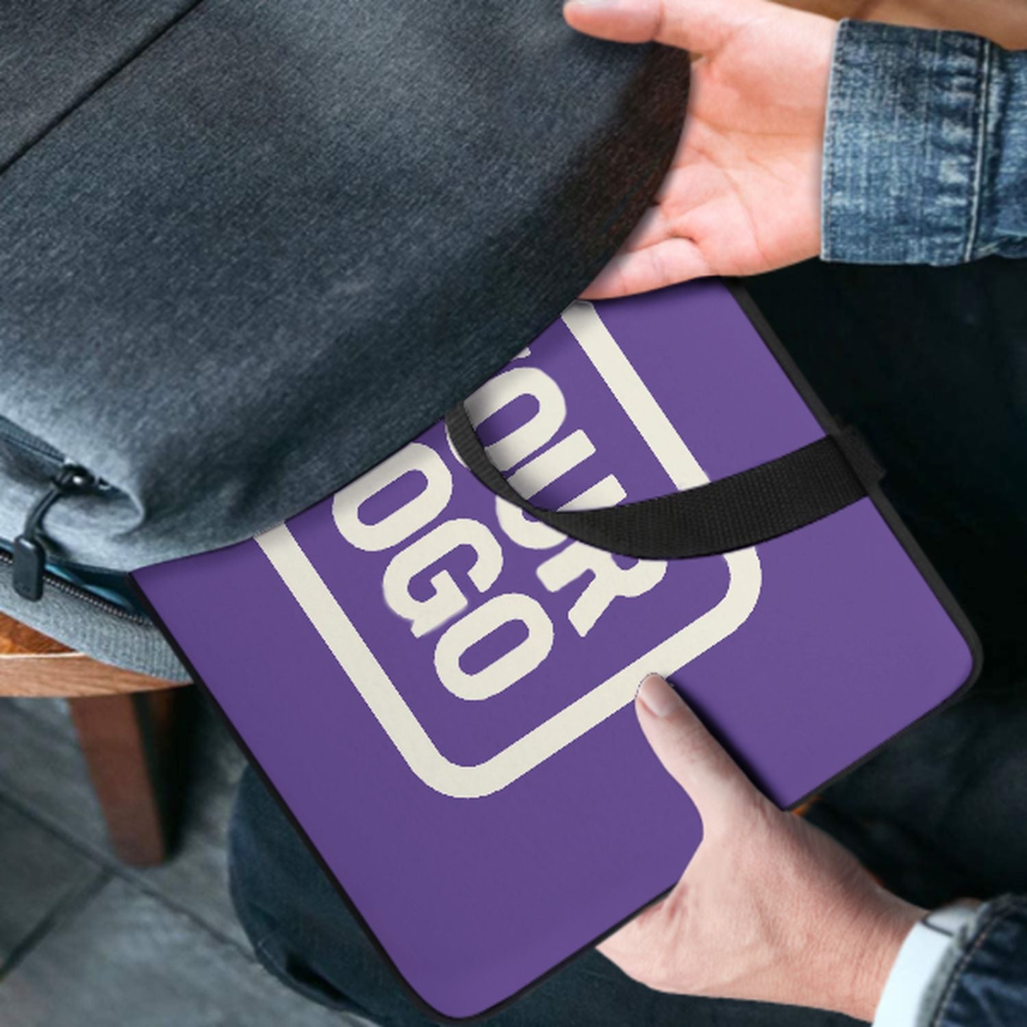 Maßgeschneidertes Lavendel Cream Laptop Tasche