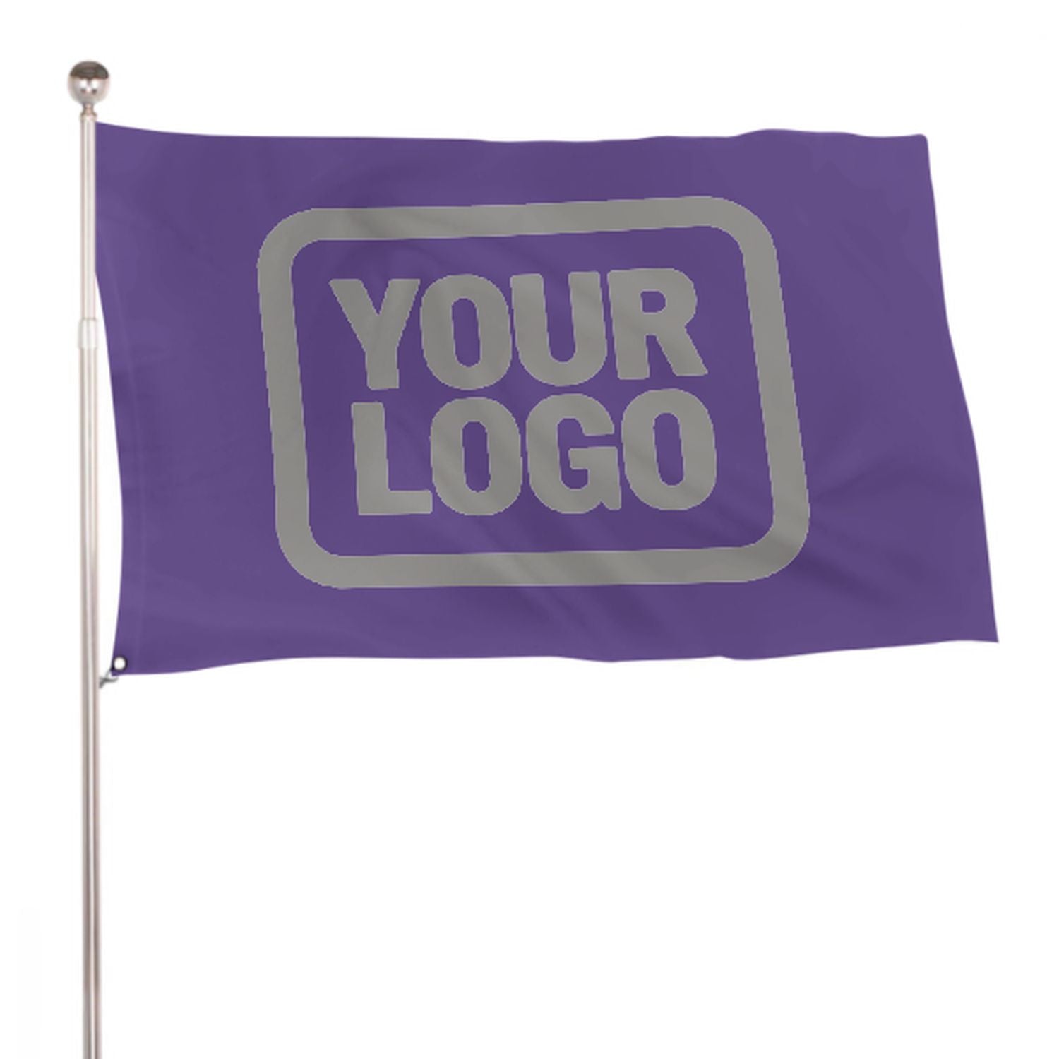 Maßgeschneidertes Lavendel Grau Flagge