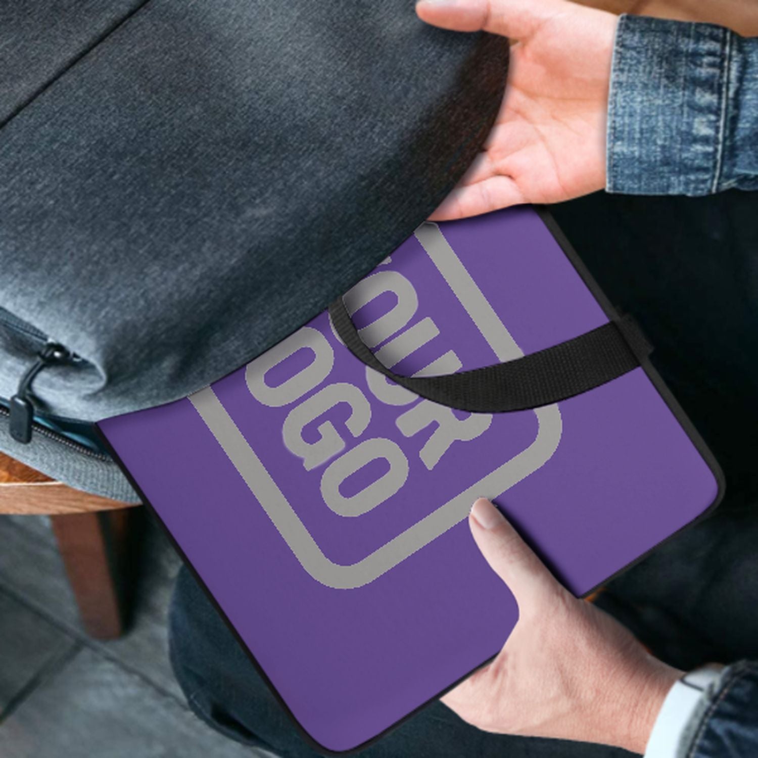 Maßgeschneidertes Lavendel Gray Laptop Tasche