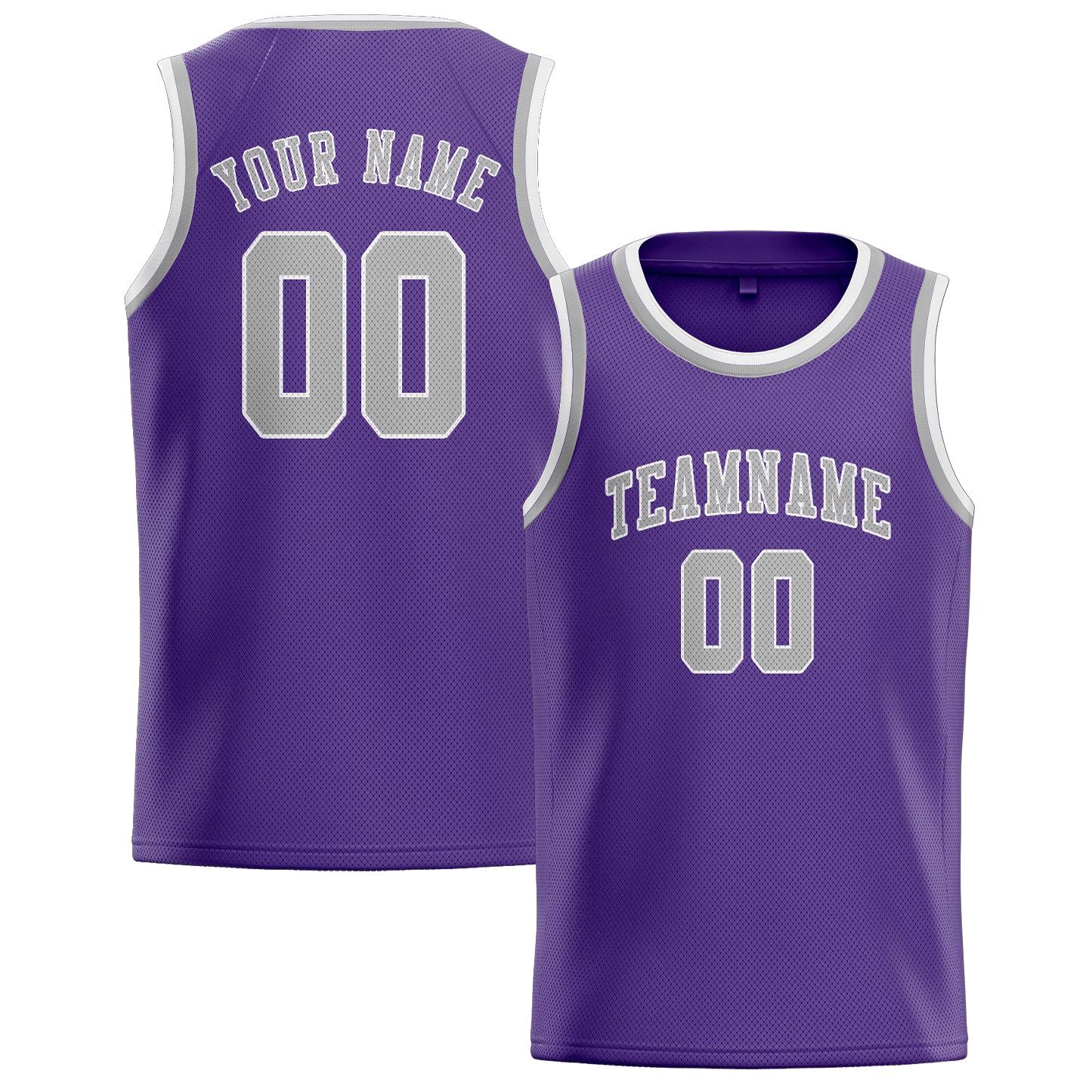 Benutzerdefiniertes Professionelles Lavendel Grau Basketballtrikot