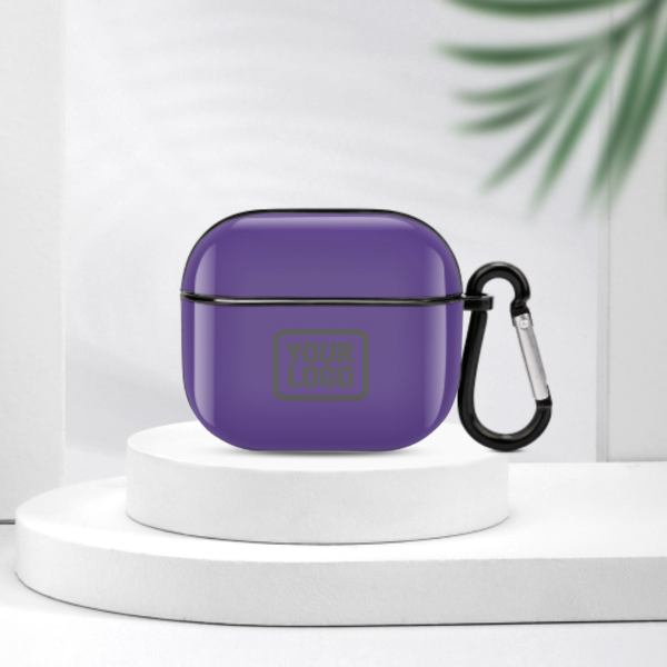 Maßgeschneidertes Lavendel Dunkelgrau AirPods-Hülle (3. Generation)