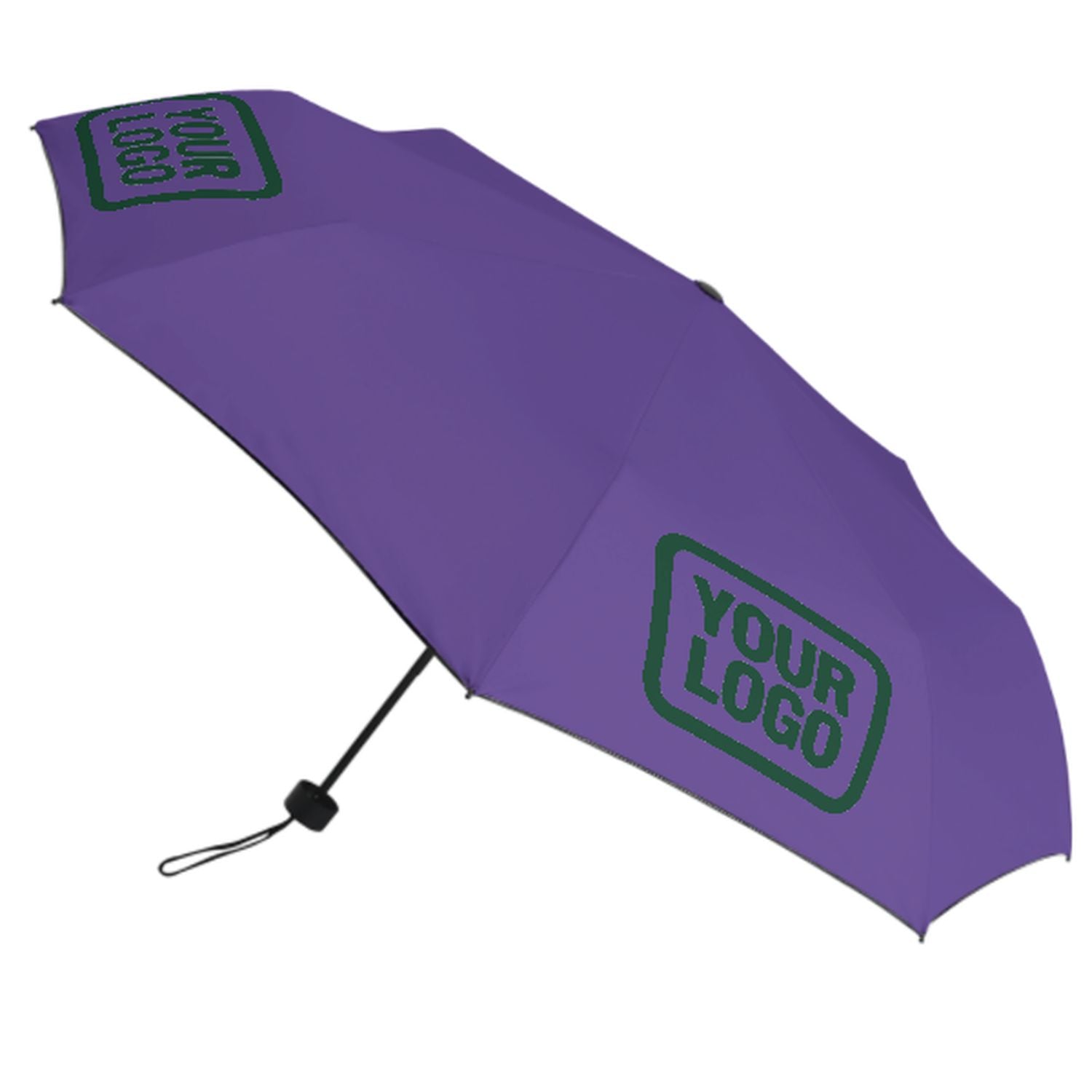 Maßgeschneidertes Lavendel Moosgrün Automatik-Regenschirm