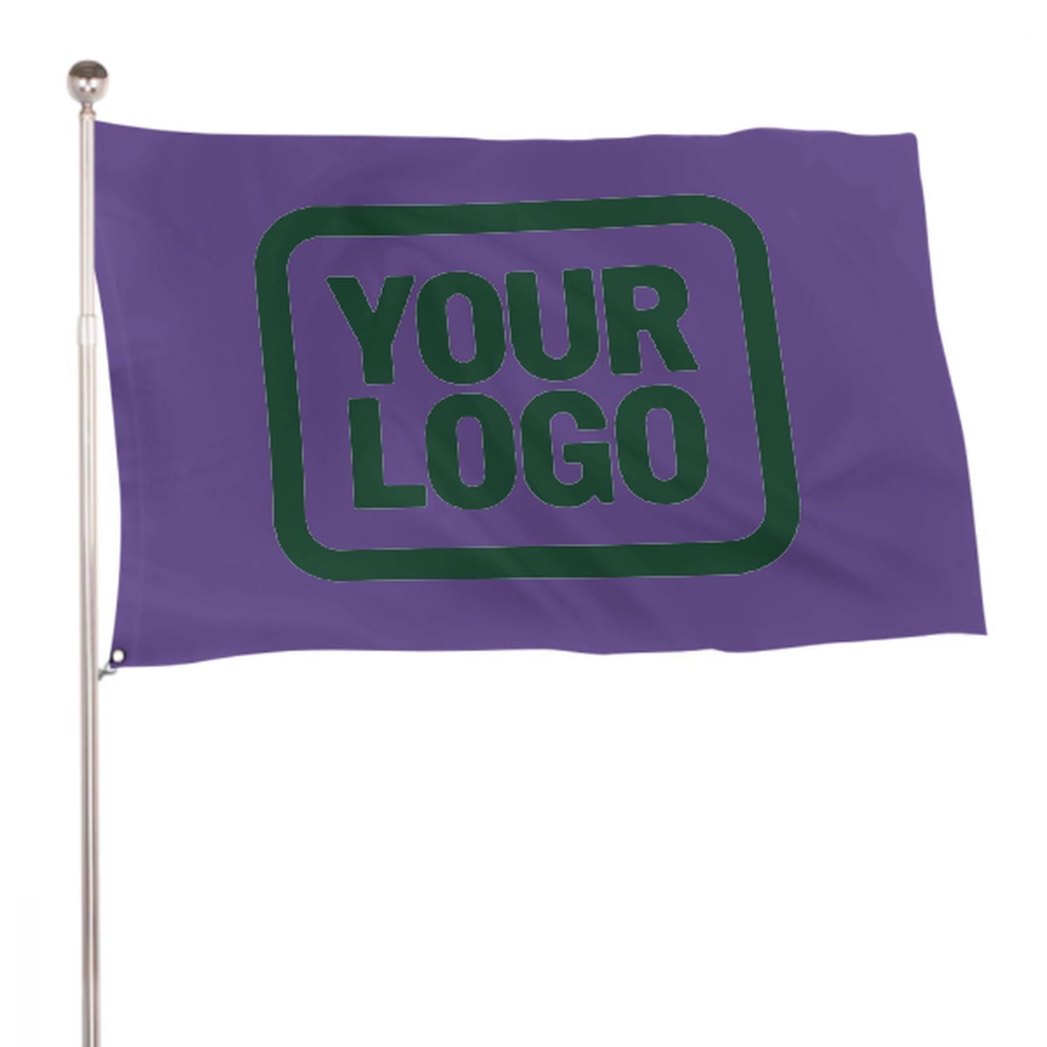 Maßgeschneidertes Lavendel Moosgrün Flagge