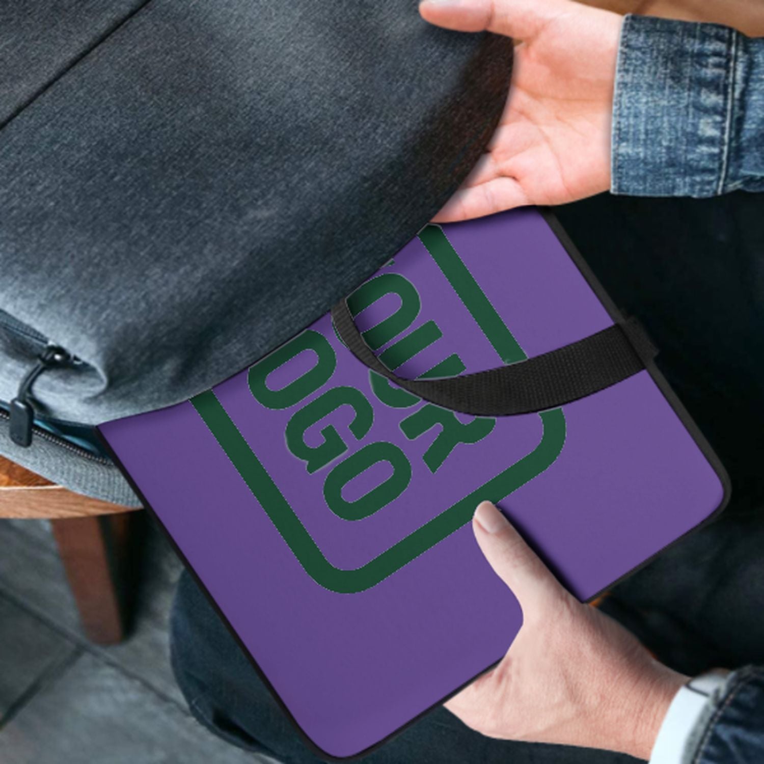 Maßgeschneidertes Lavendel Green Laptop Tasche