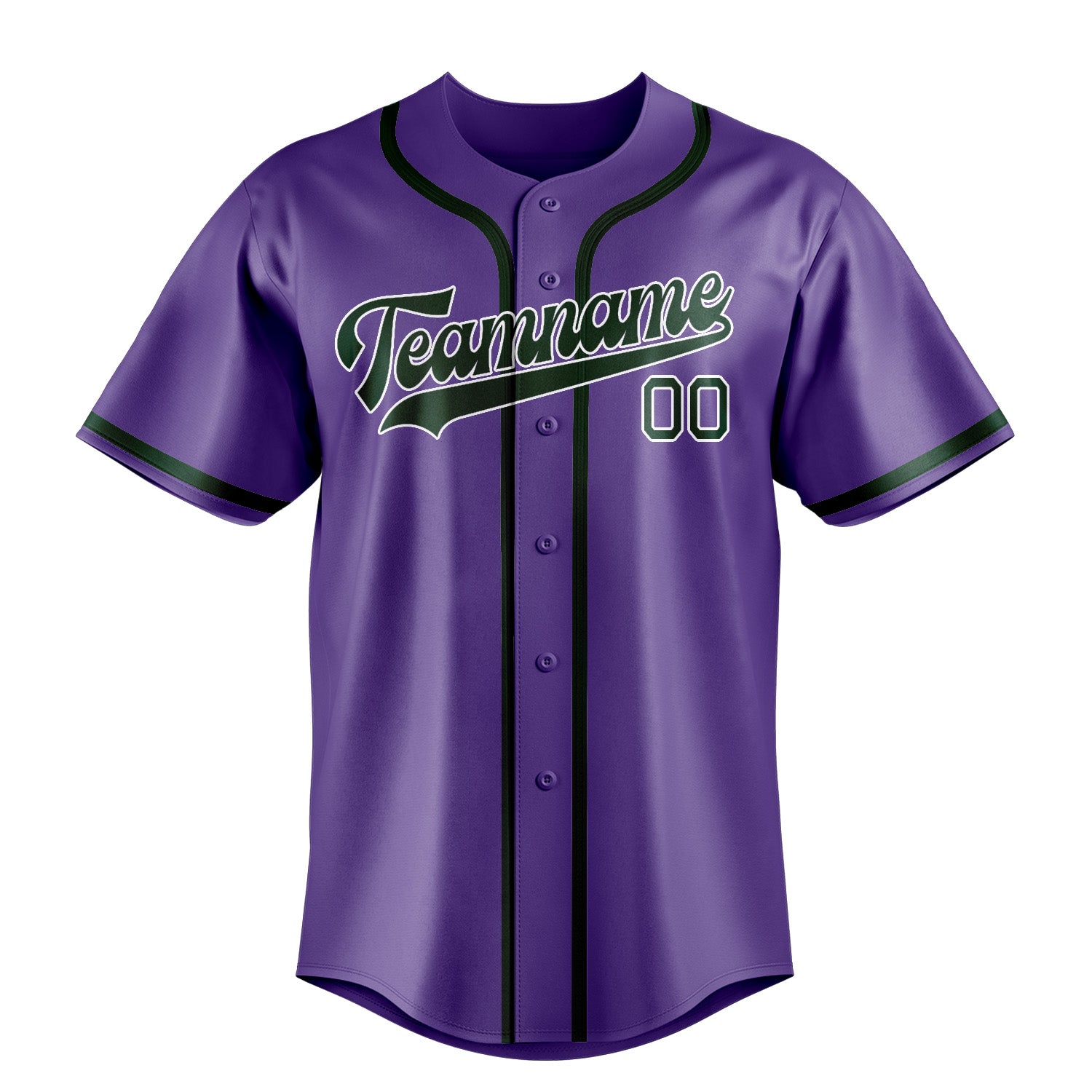 Benutzerdefiniertes Professionelles Lavendel Moosgrün Baseballtrikot
