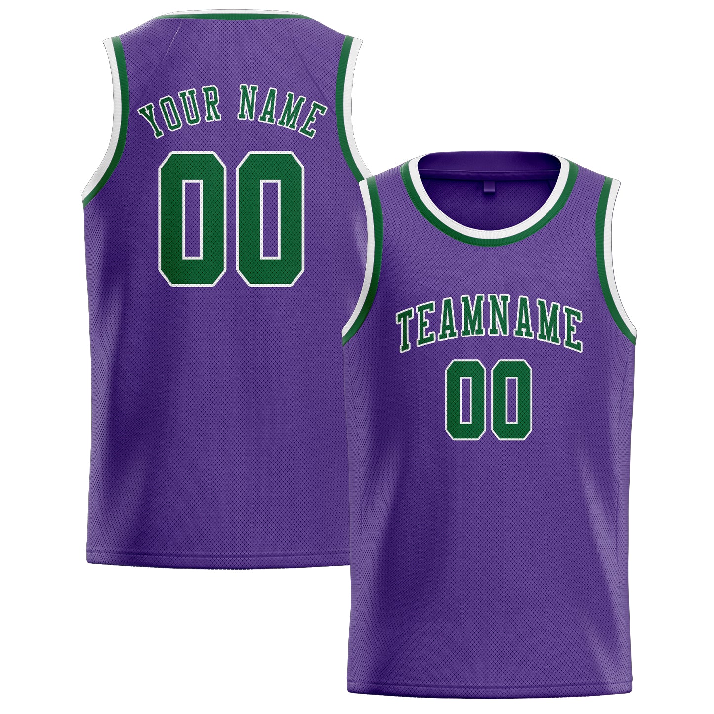 Benutzerdefiniertes Professionelles Lavendel Moosgrün Basketballtrikot