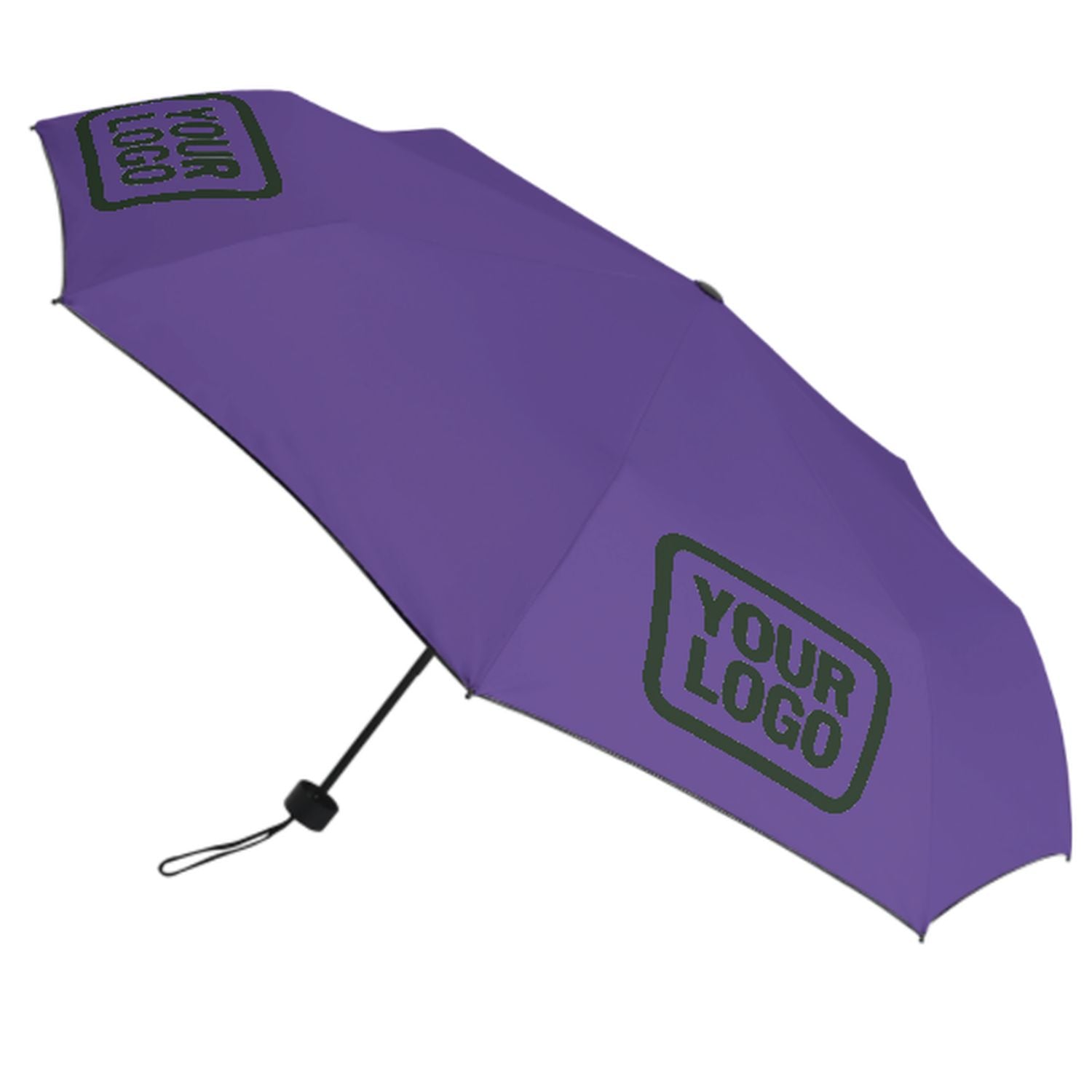 Maßgeschneidertes Lavendel Tannengrün Automatik-Regenschirm