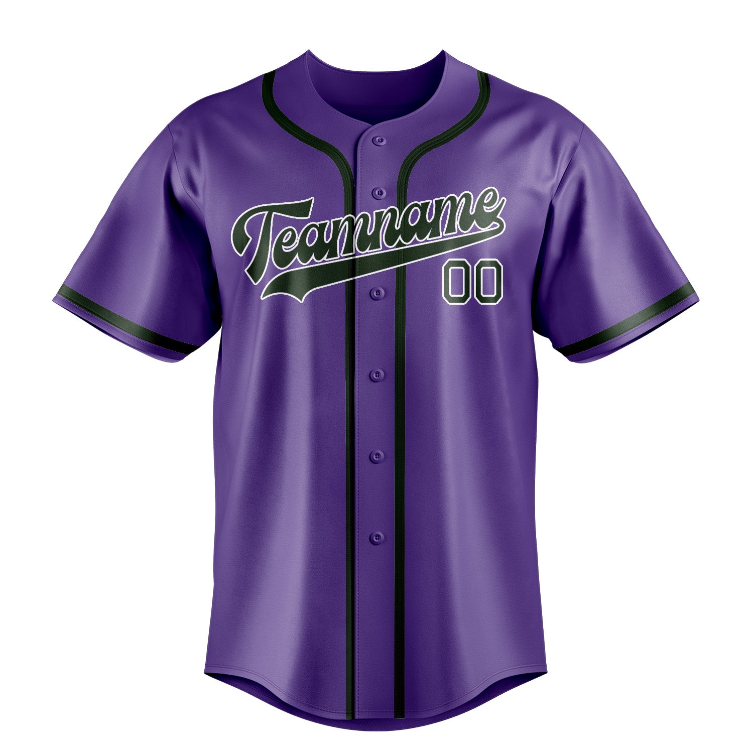 Benutzerdefiniertes Professionelles Lavendel Tannengrün Baseballtrikot