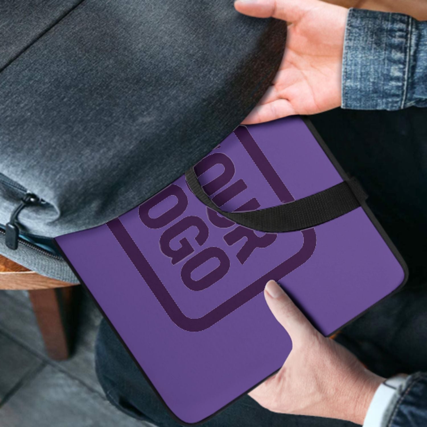 Maßgeschneidertes Lavendel Purple Laptop Tasche