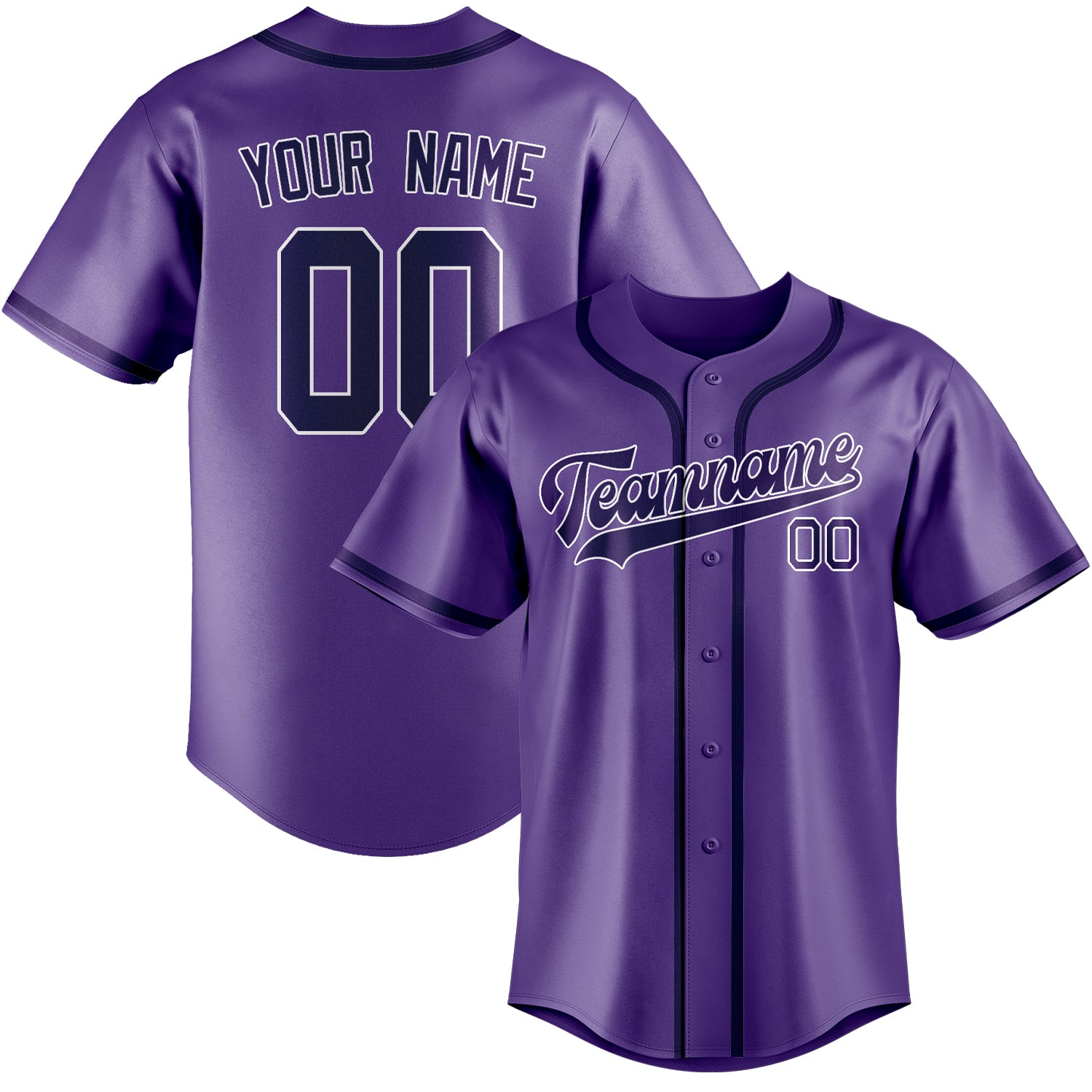 Benutzerdefiniertes Professionelles Lavendel Lila Baseballtrikot