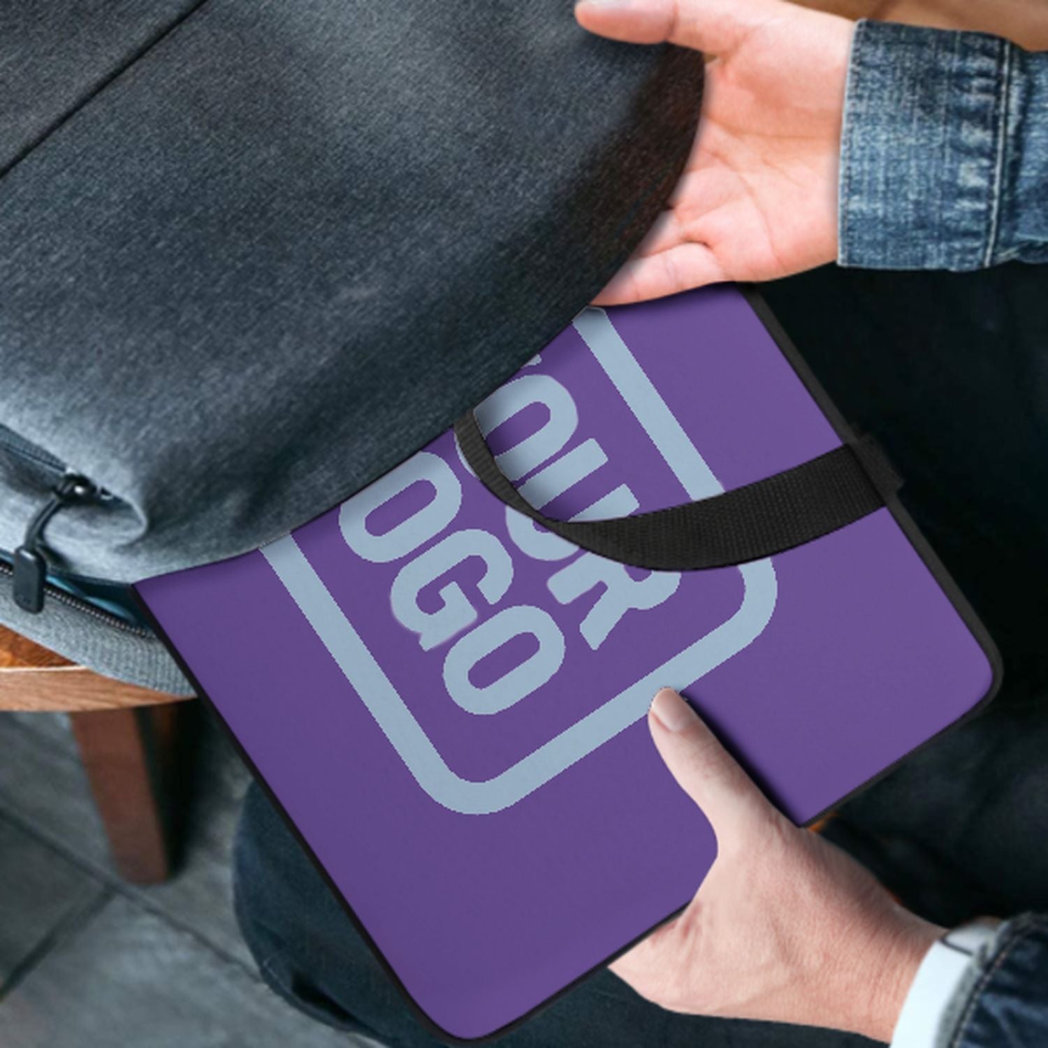 Maßgeschneidertes Lavendel Light Blue Laptop Tasche