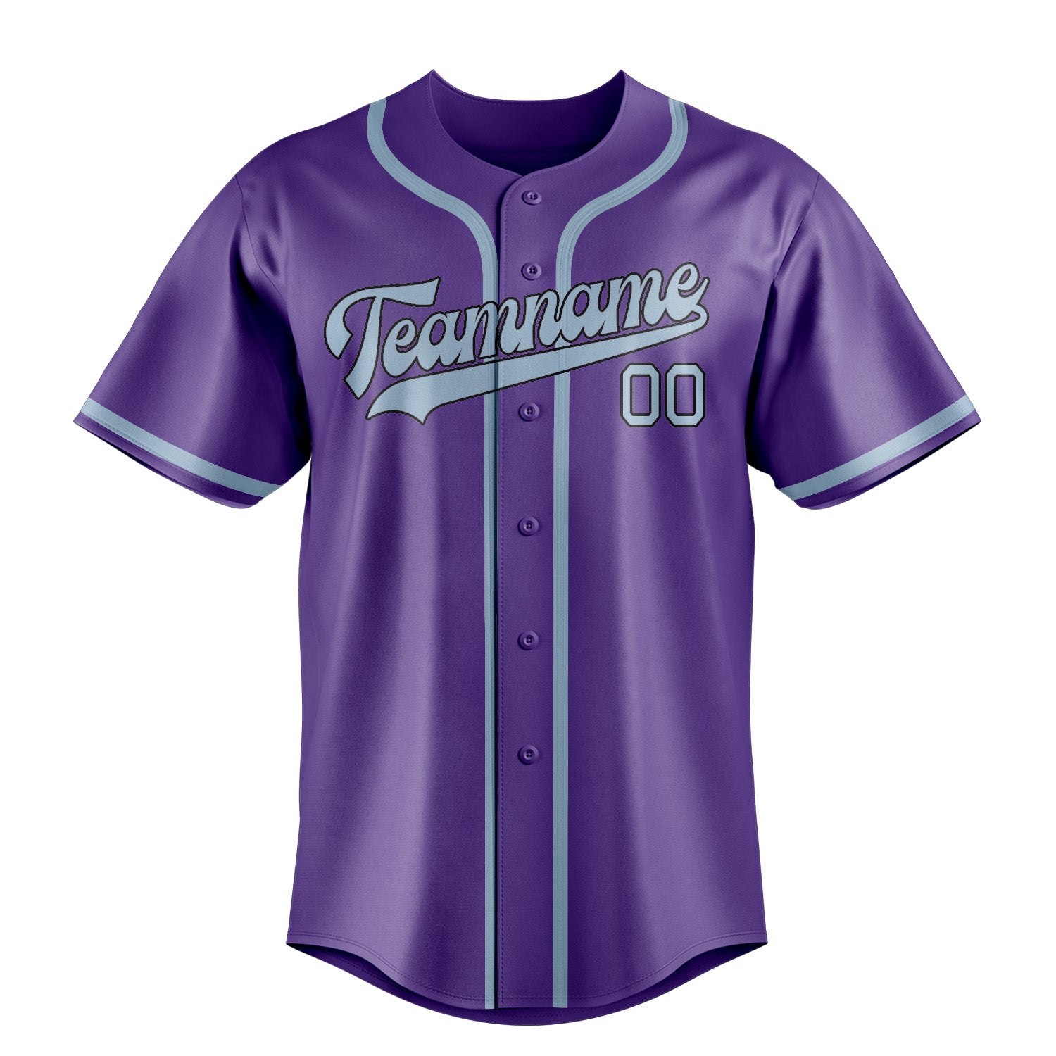 Benutzerdefiniertes Professionelles Lavendel Hellblau Baseballtrikot
