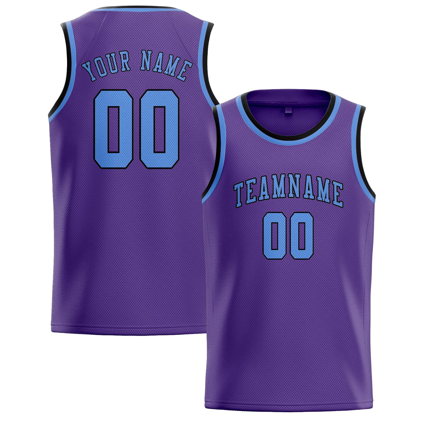 Benutzerdefiniertes Professionelles Lavendel Hellblau Basketballtrikot