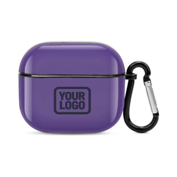 Maßgeschneidertes Lavendel Stahlblau AirPods-Hülle (3. Generation)