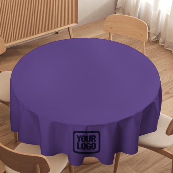 Maßgeschneidertes Lavendel Stahlblau Runde Tischdecke