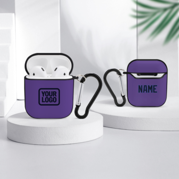 Maßgeschneidertes Lavendel Stahlblau AirPods-Hülle