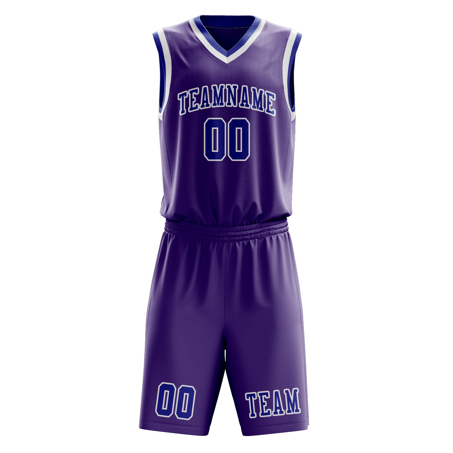 Benutzerdefiniertes Professionelles Lavendel Himmelblau Basketballtrikot-Set