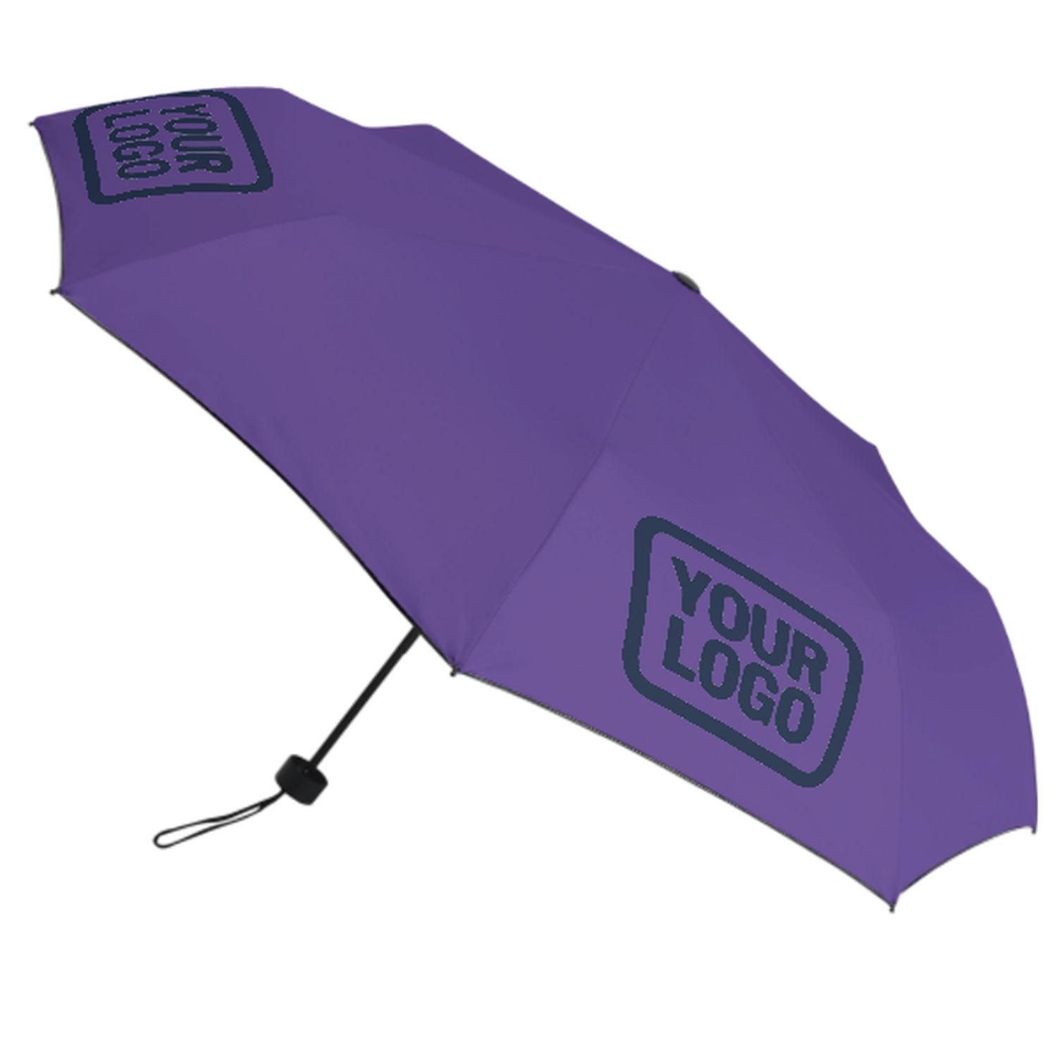Maßgeschneidertes Lavendel Marineblau Automatik-Regenschirm