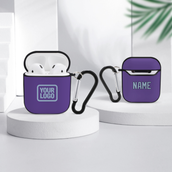 Maßgeschneidertes Lavendel Hellblau AirPods-Hülle