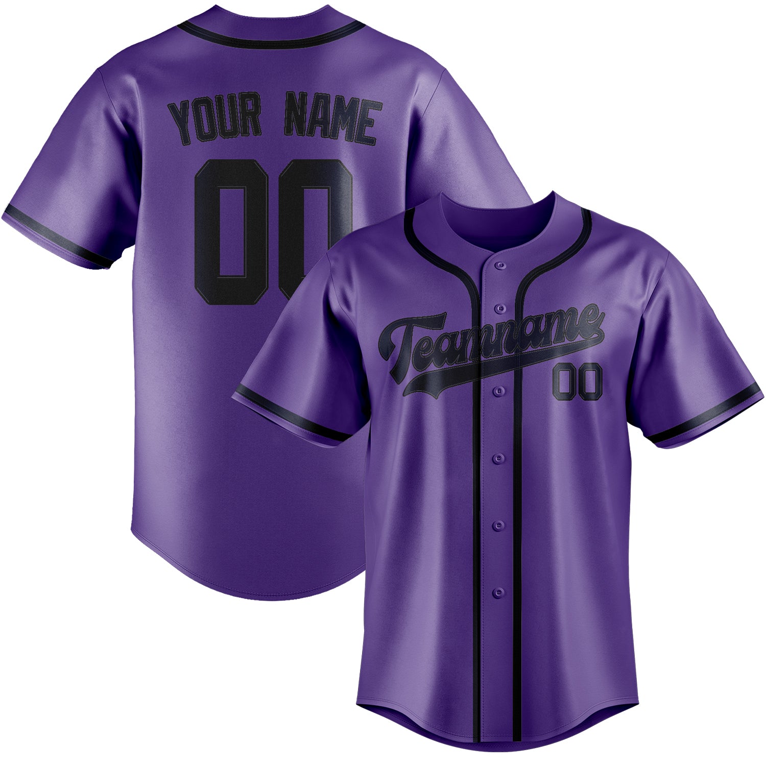 Benutzerdefiniertes Professionelles Lavendel Stahlblau Baseballtrikot