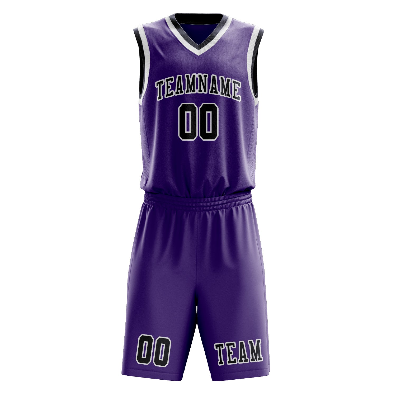 Benutzerdefiniertes Professionelles Lavendel Stahlblau Basketballtrikot-Set