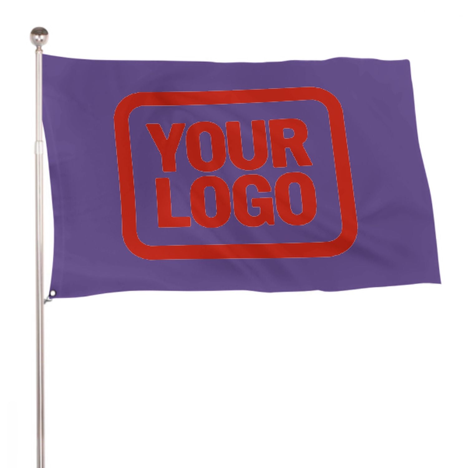 Maßgeschneidertes Lavendel Orangerot Flagge
