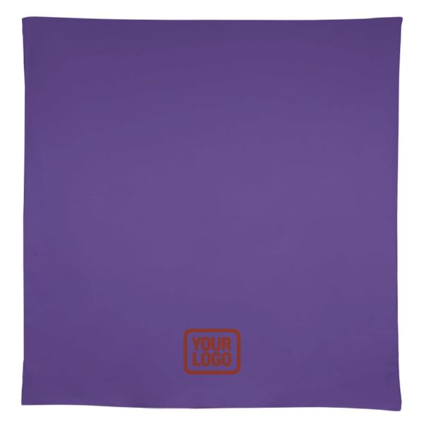 Tovaglia quadrata personalizzata color lavanda, arancione e rosso