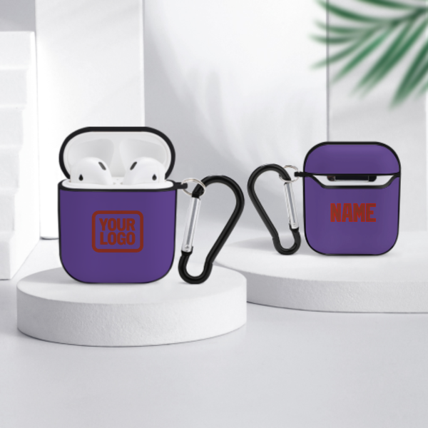 Maßgeschneidertes Lavendel Korallenrot AirPods-Hülle