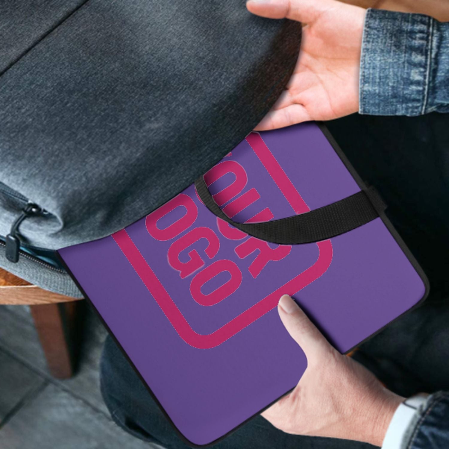 Maßgeschneidertes Lavendel Pink Laptop Tasche