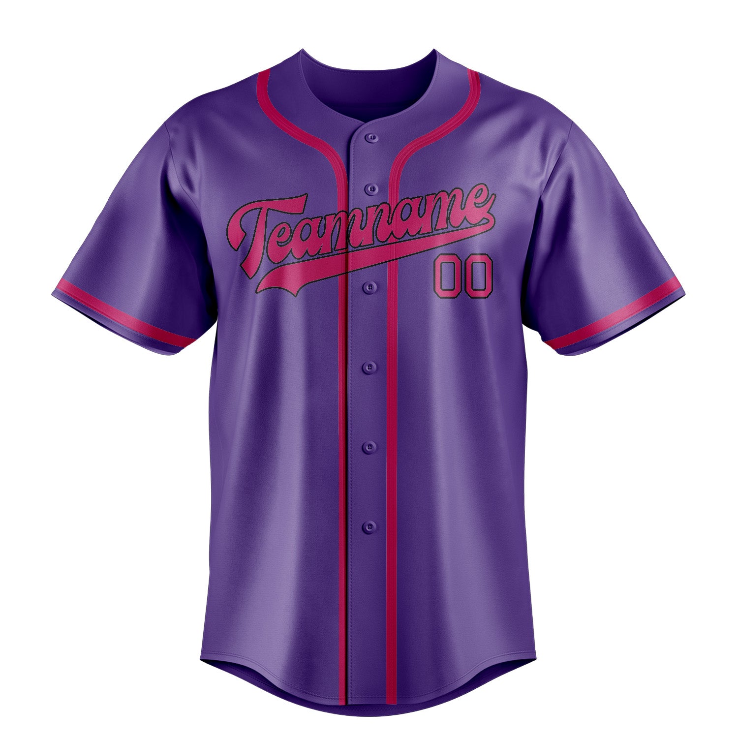 Benutzerdefiniertes Professionelles Lavendel Rosarot Baseballtrikot