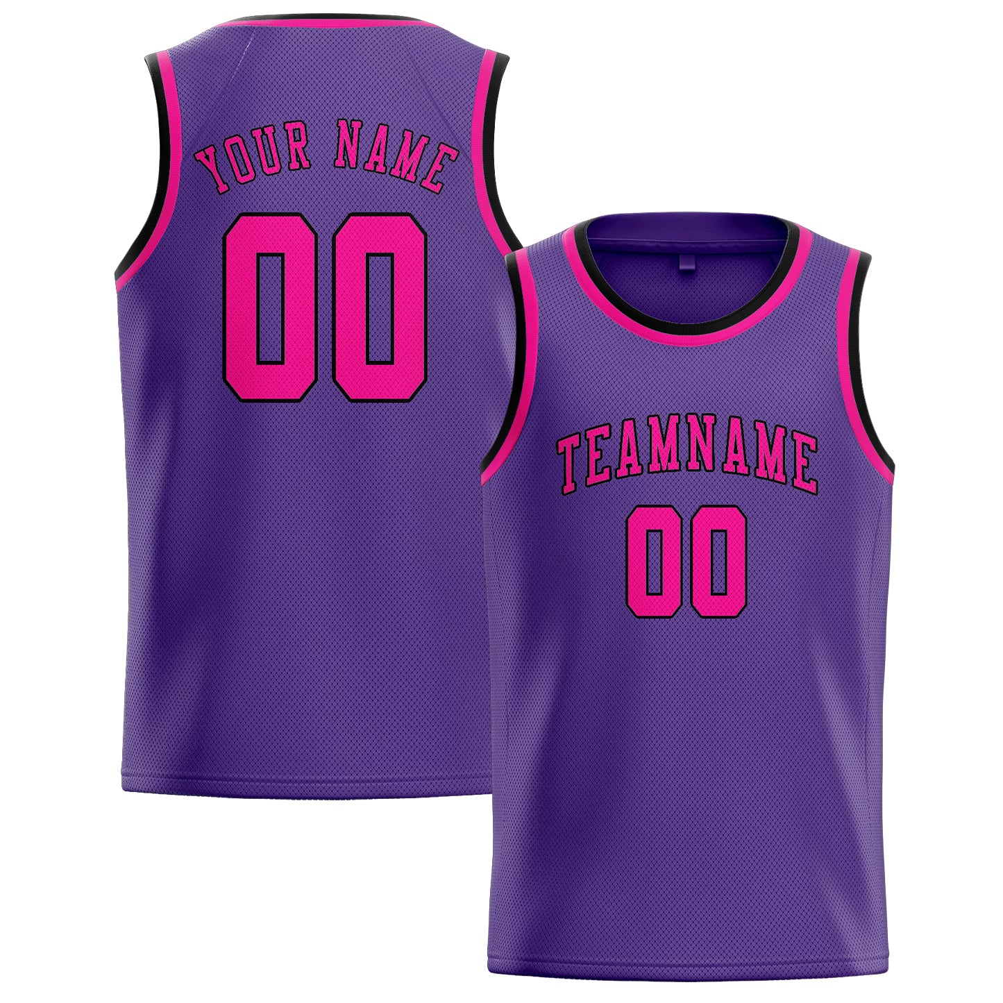Benutzerdefiniertes Professionelles Lavendel Rosarot Basketballtrikot