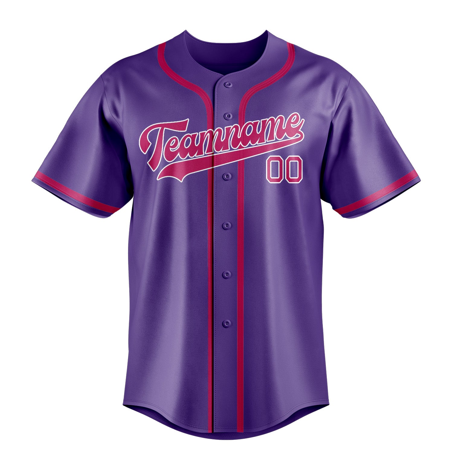 Benutzerdefiniertes Professionelles Lavendel Rosarot Baseballtrikot