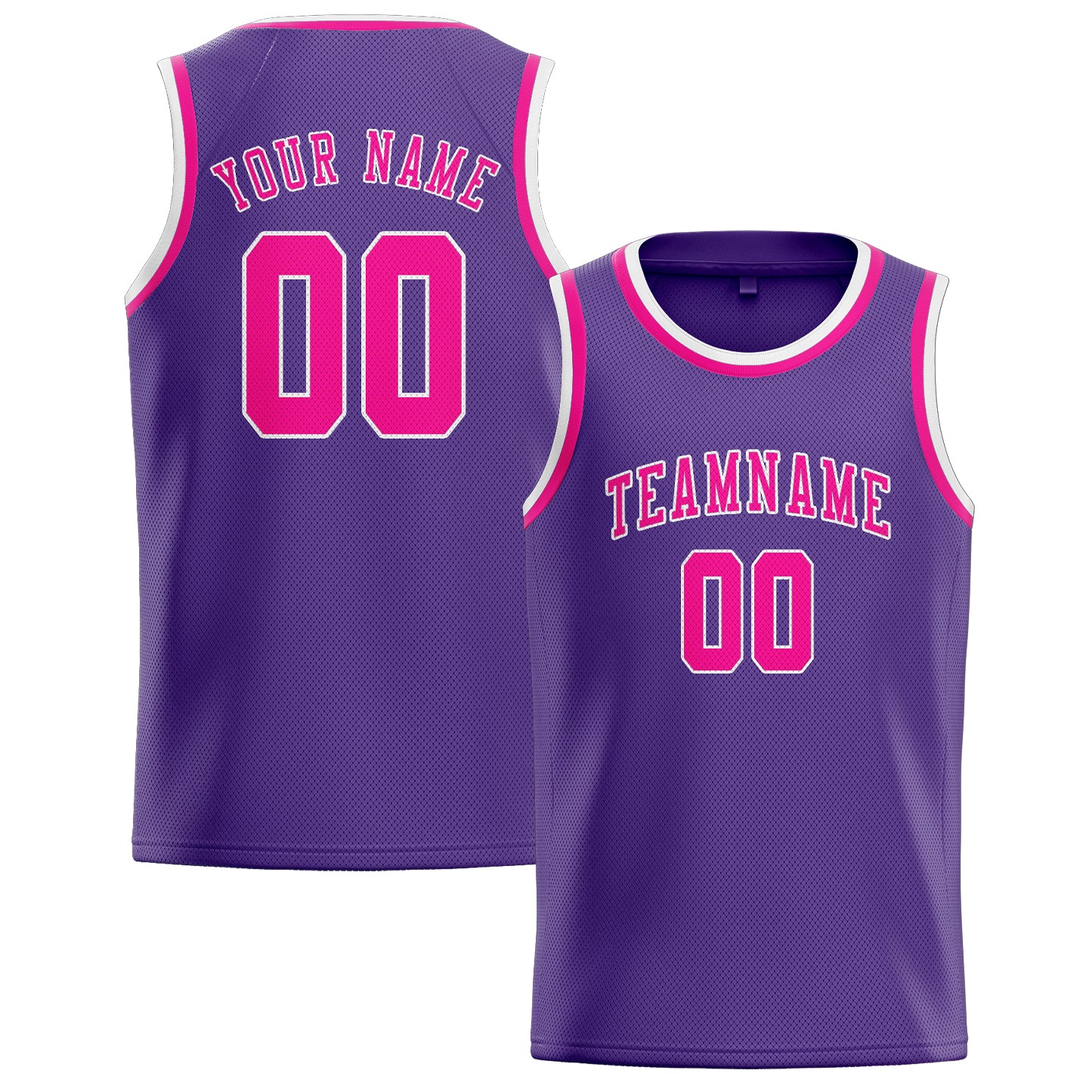Benutzerdefiniertes Professionelles Lavendel Rosarot Basketballtrikot