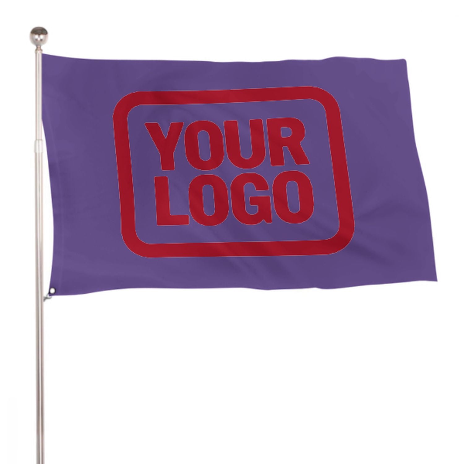 Maßgeschneidertes Lavendel Rot Flagge