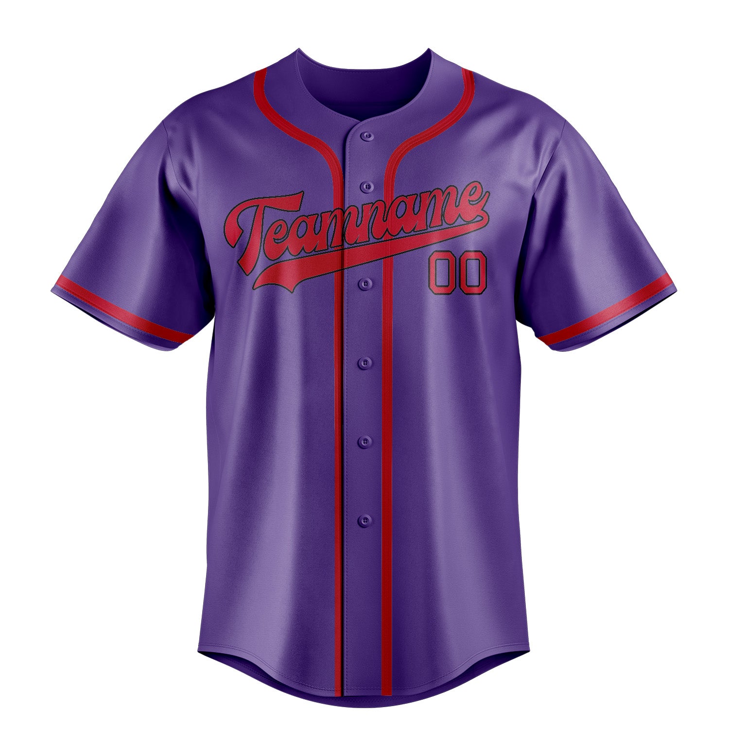 Benutzerdefiniertes Professionelles Lavendel Rot Baseballtrikot