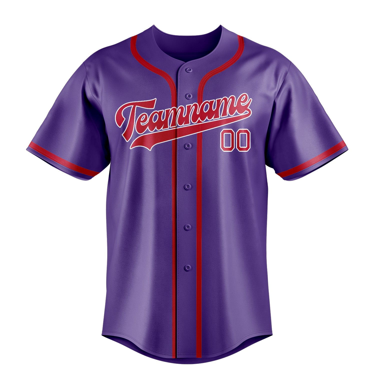 Benutzerdefiniertes Professionelles Lavendel Rot Baseballtrikot