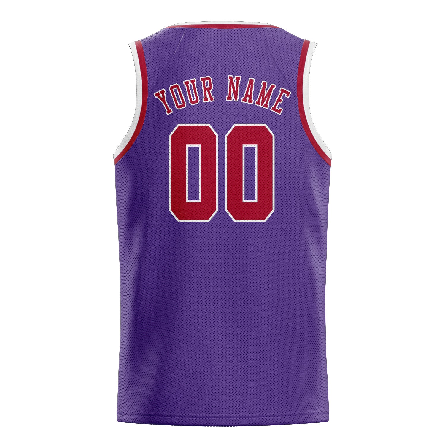Benutzerdefiniertes Professionelles Lavendel Rot Basketballtrikot