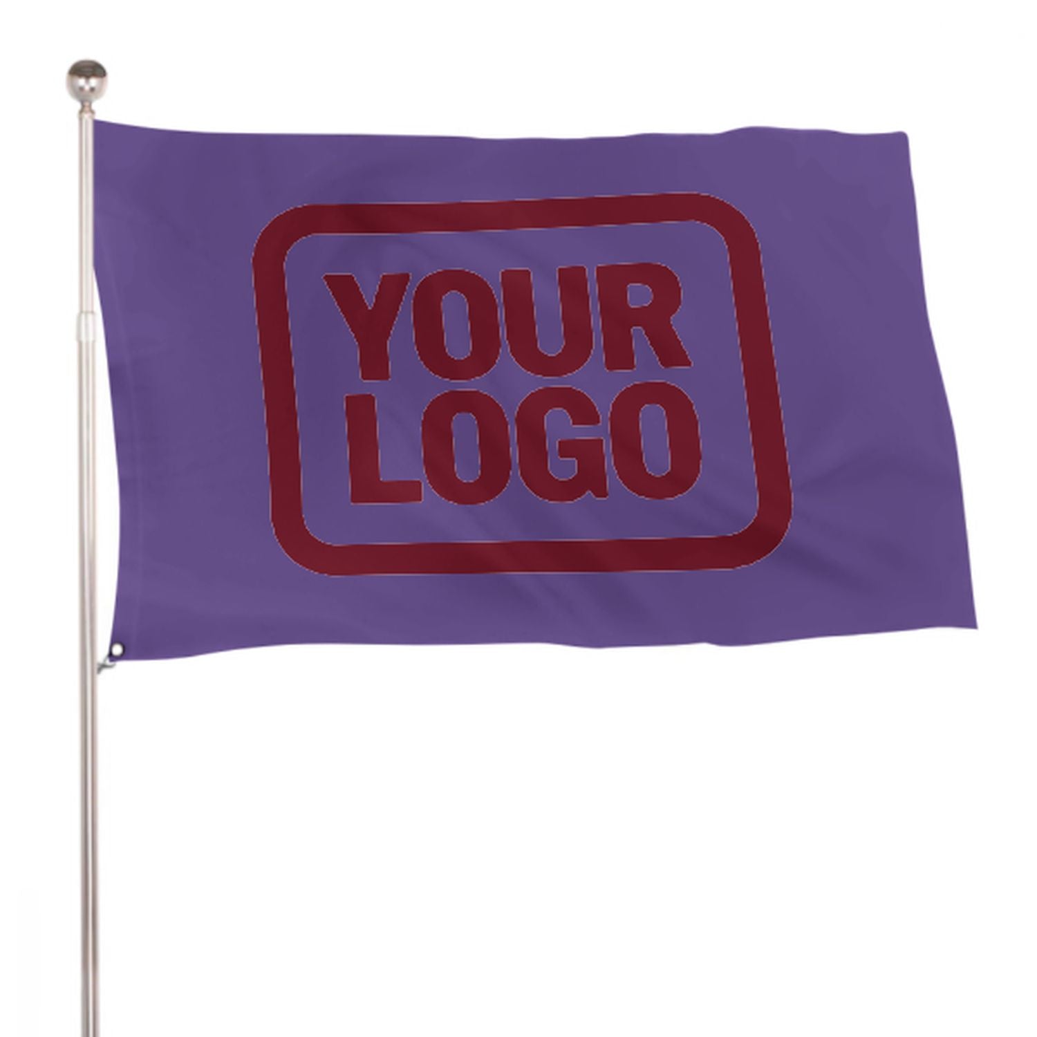 Maßgeschneidertes Lavendel Karmesinrot Flagge