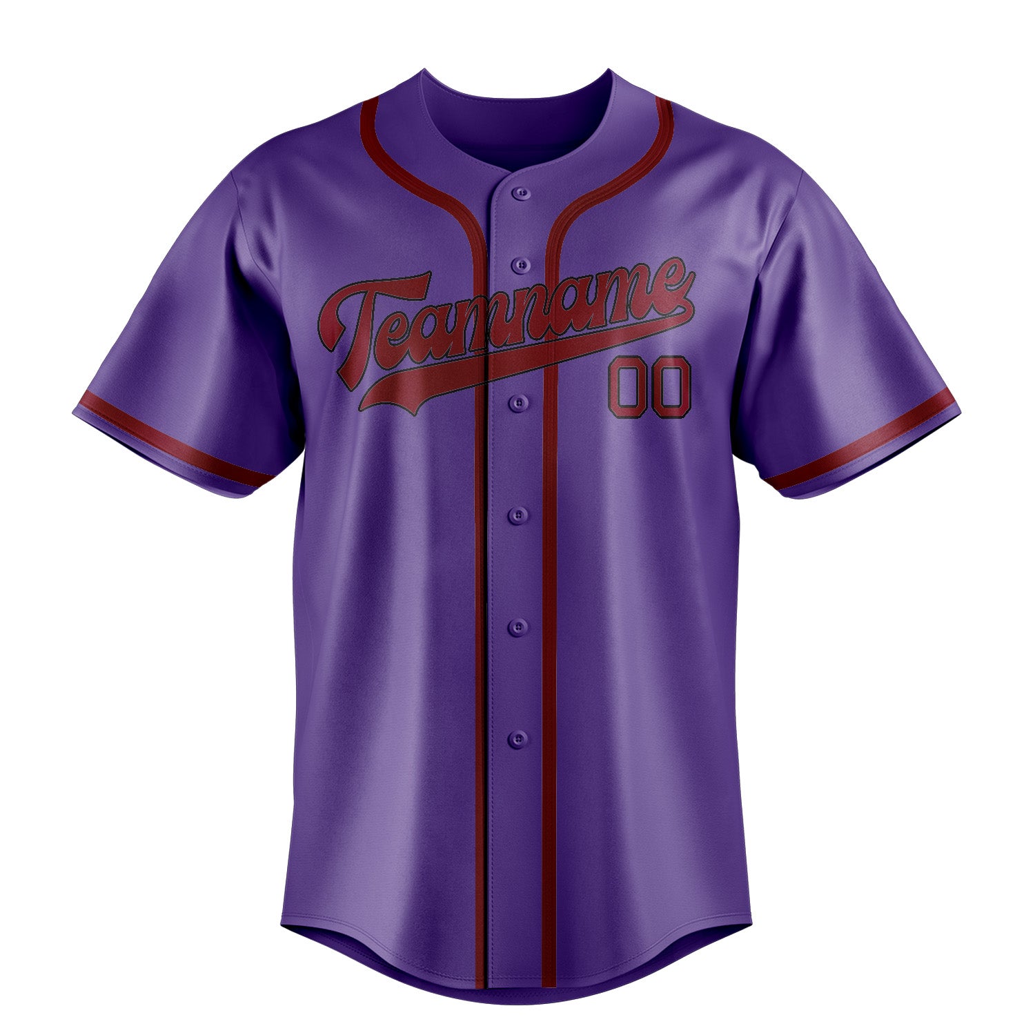 Benutzerdefiniertes Professionelles Lavendel Karmesinrot Baseballtrikot