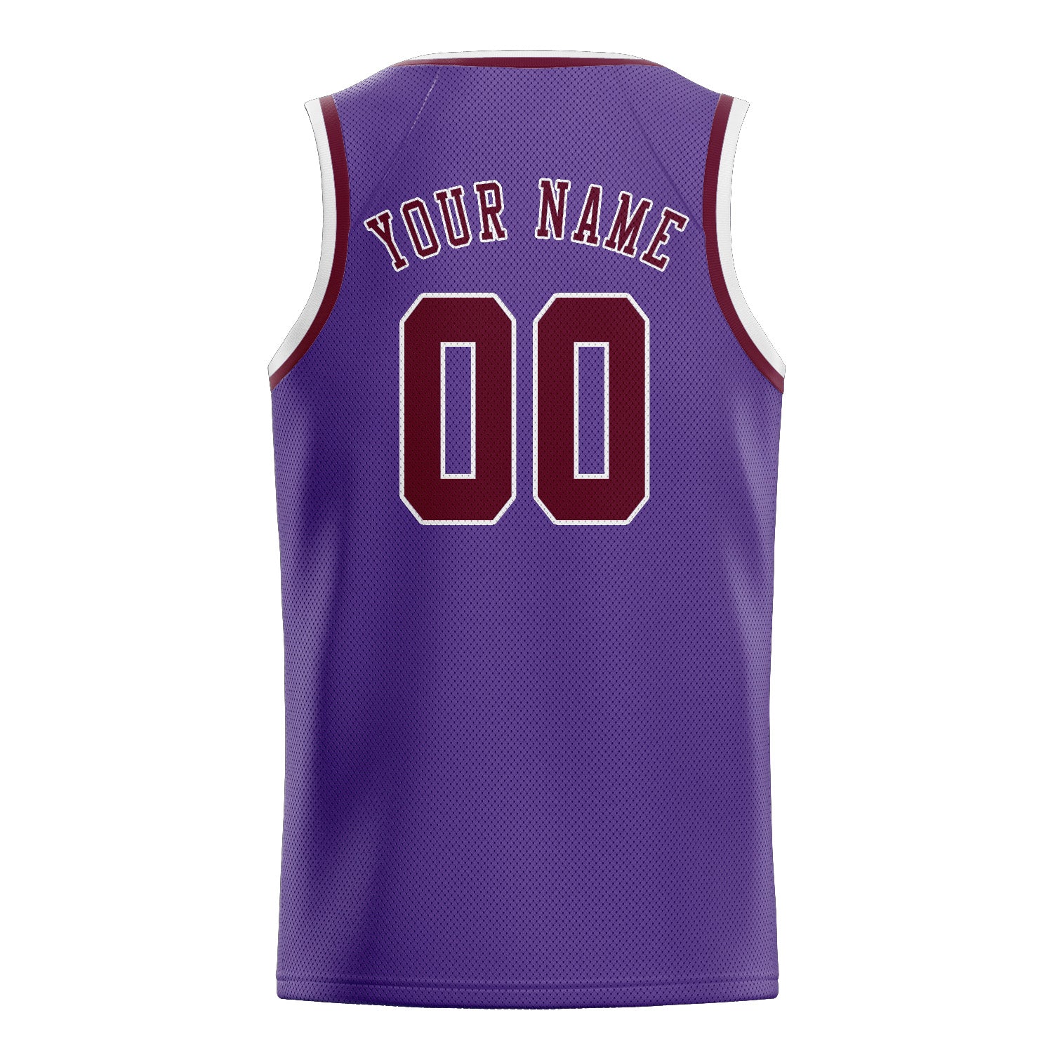 Benutzerdefiniertes Professionelles Lavendel Karmesinrot Basketballtrikot