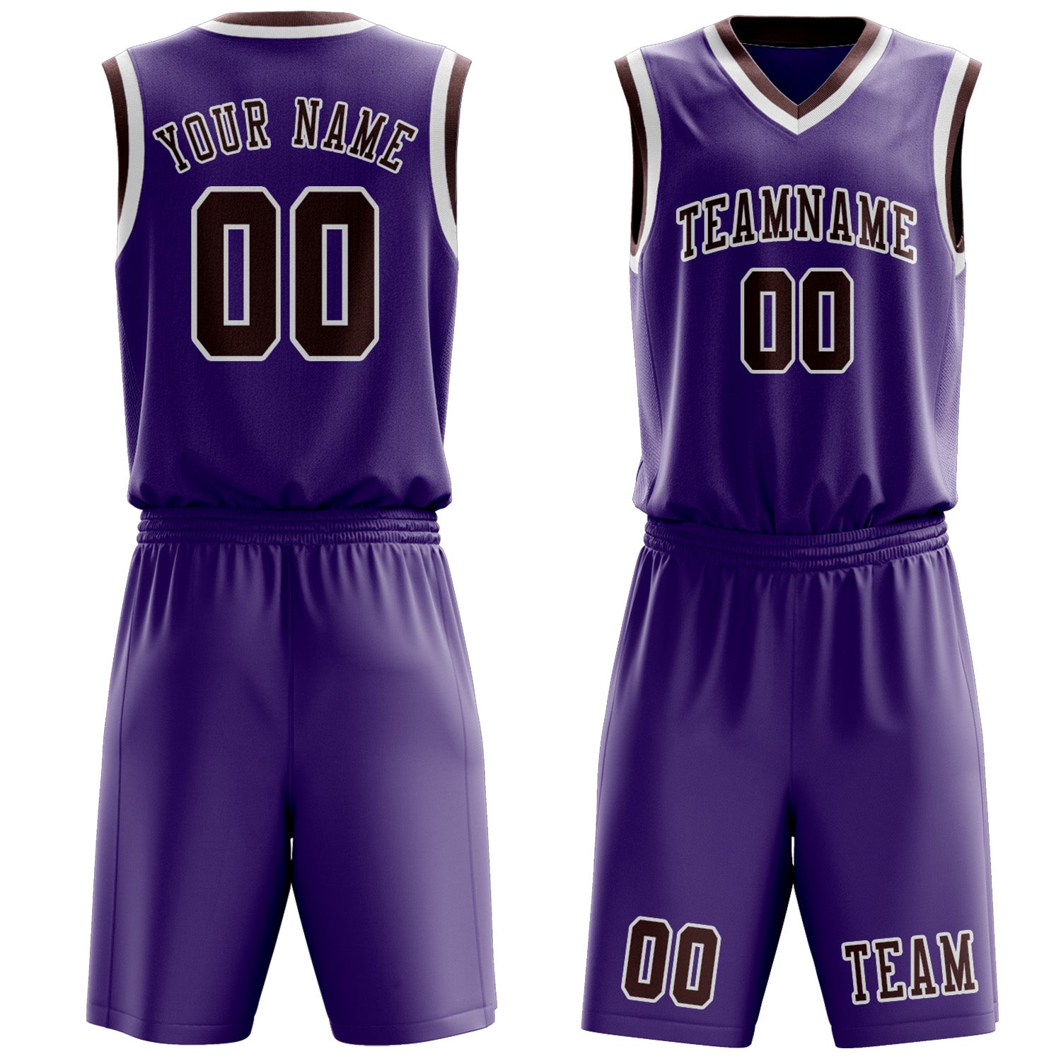 Benutzerdefiniertes Professionelles Lavendel Karmesinrot Basketballtrikot-Set