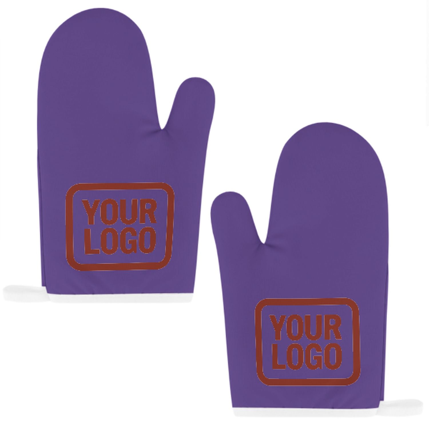 Maßgeschneidertes Lavendel  Korallenrot Topfhandschuh Set – 2-teilig