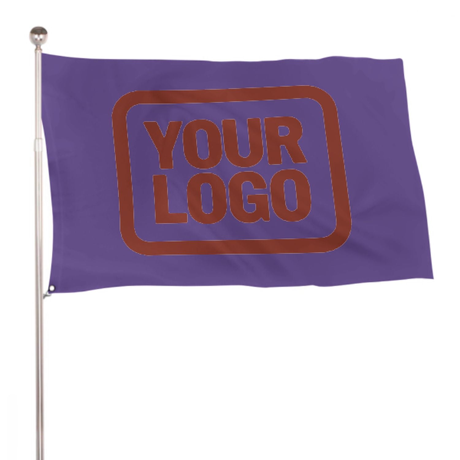 Maßgeschneidertes Lavendel Korallenrot Flagge