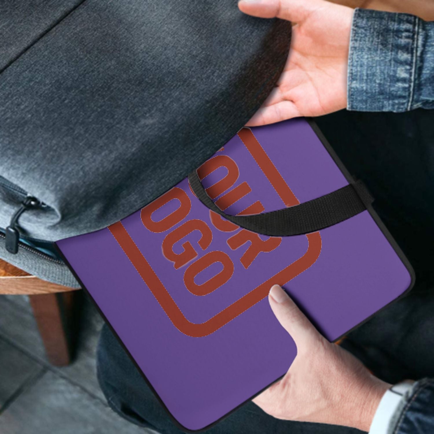 Maßgeschneidertes Lavendel Coral Red Laptop Tasche