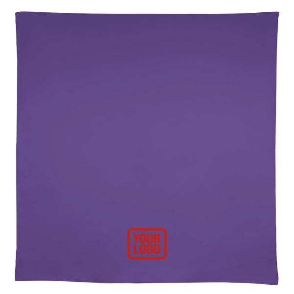 Tovaglia quadrata personalizzata color rosso corallo lavanda