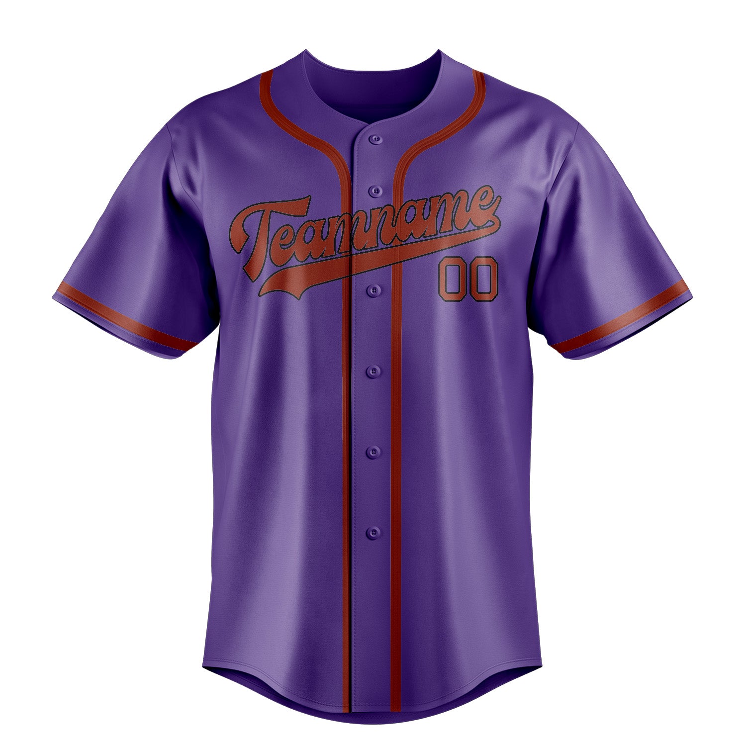 Benutzerdefiniertes Professionelles Lavendel Korallenrot Baseballtrikot