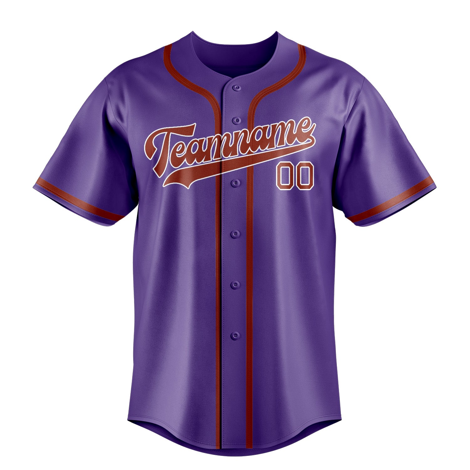 Benutzerdefiniertes Professionelles Lavendel Korallenrot Baseballtrikot