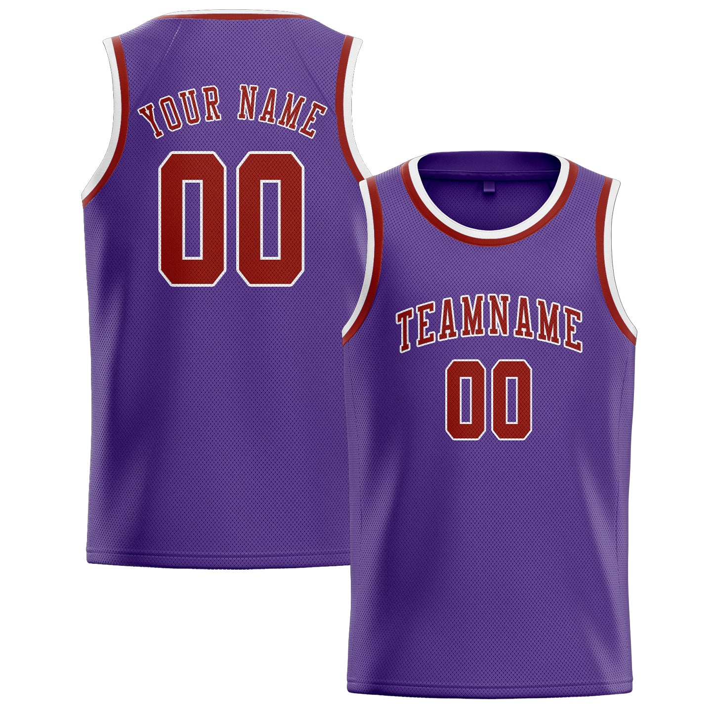 Benutzerdefiniertes Professionelles Lavendel Korallenrot Basketballtrikot