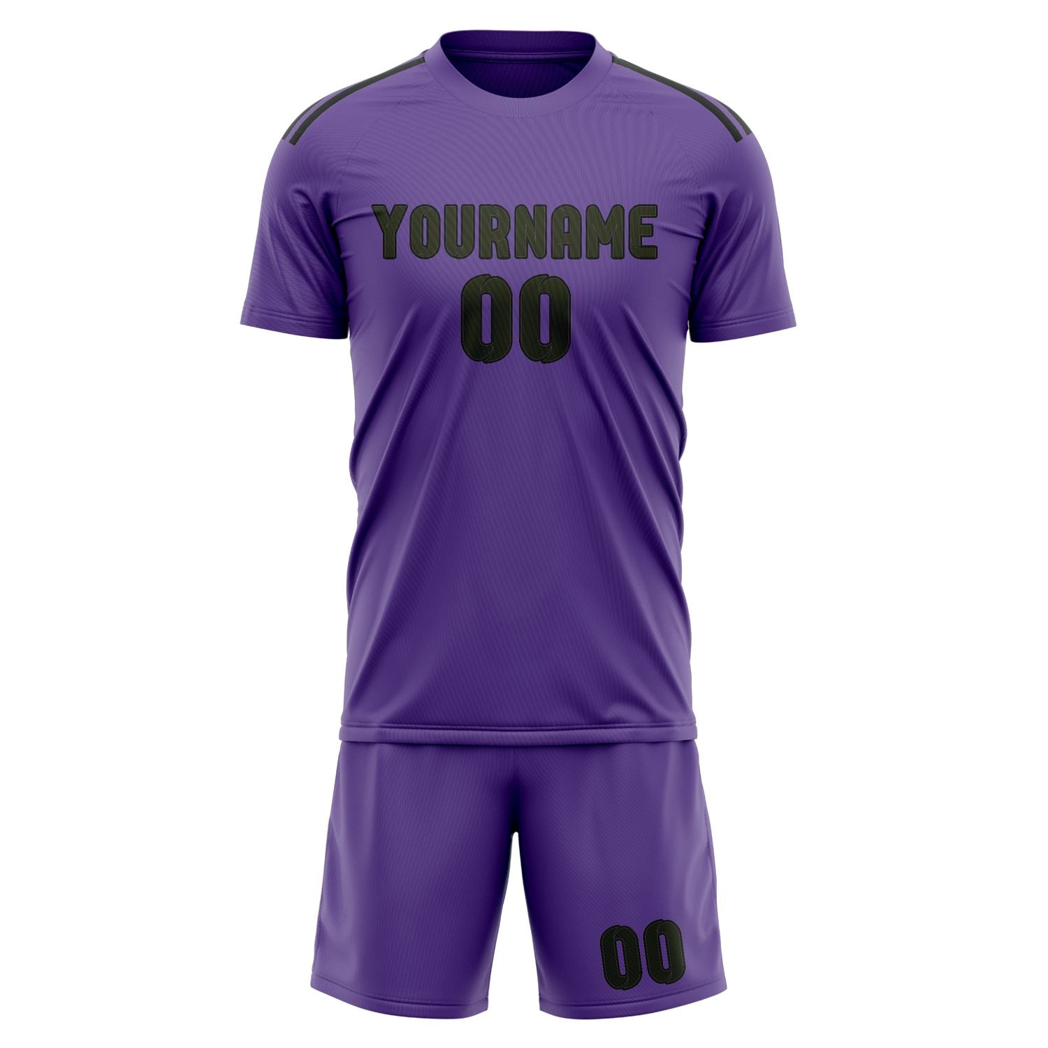 Maßgeschneidertes Professionelles Lavendel Dunkles Oliv Fußballtrikot-Set