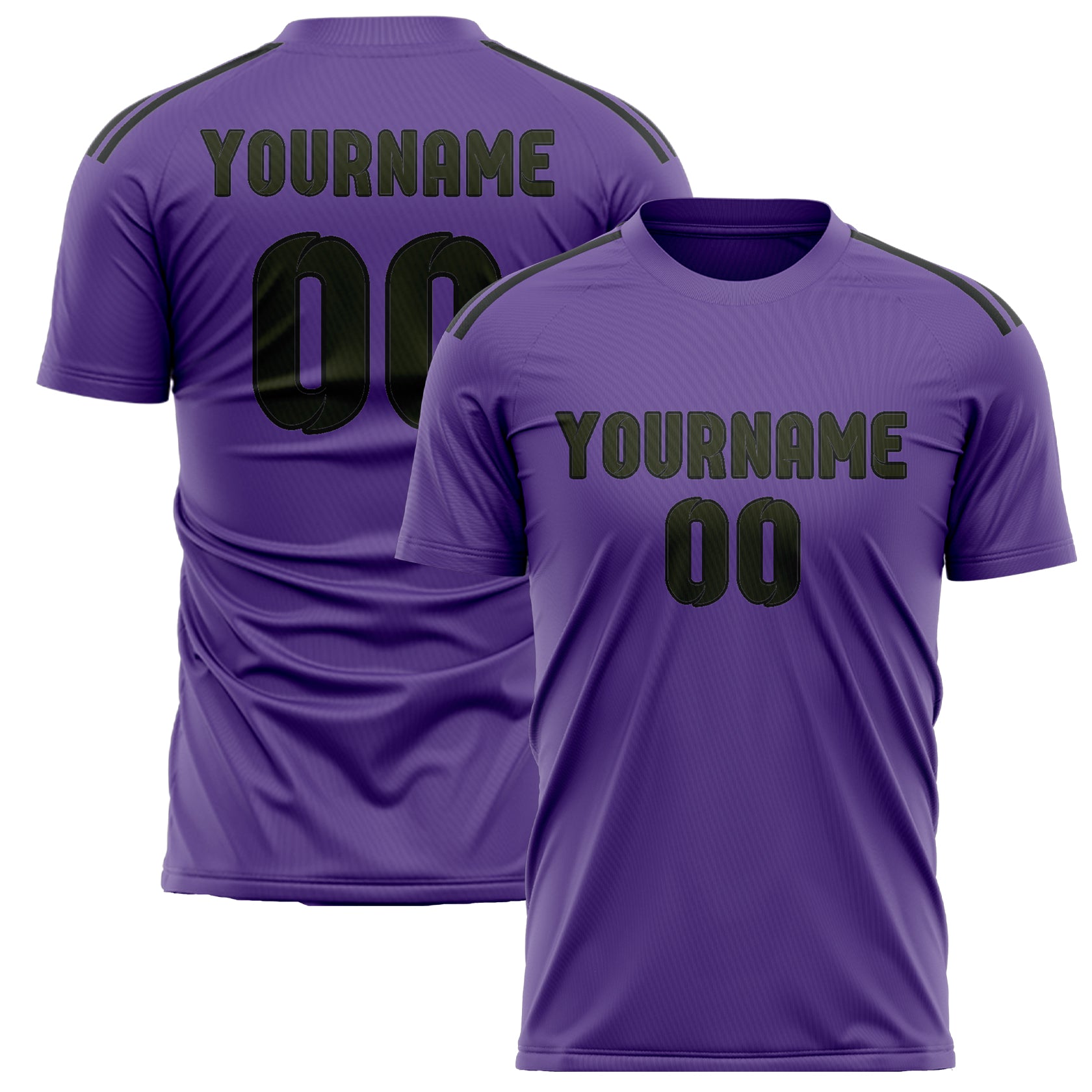 Benutzerdefiniertes Professionelles Lavendel Dunkles Oliv Fußballtrikot